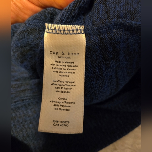 Rag & Bone Polyester Sweater For Women's Color Blue/Black Size Large - Picture 7 of 7